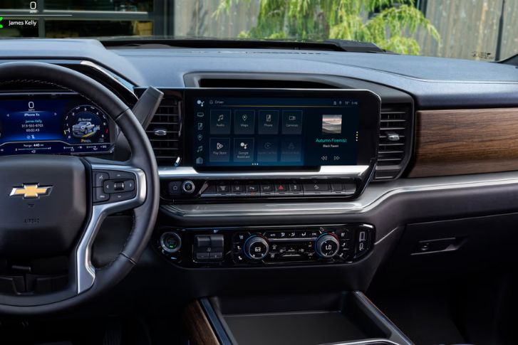 Main interior view of the car