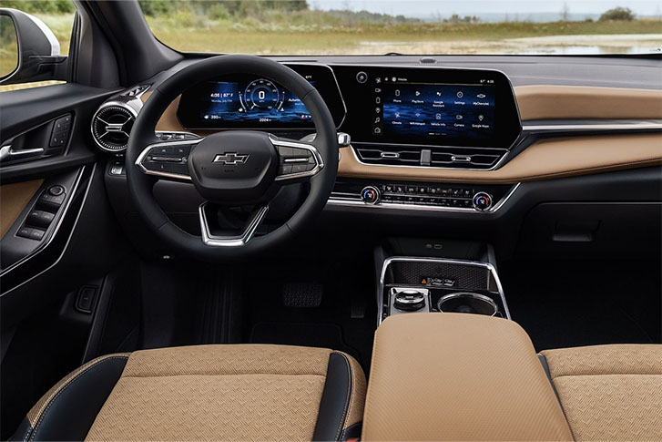 Main interior view of the car