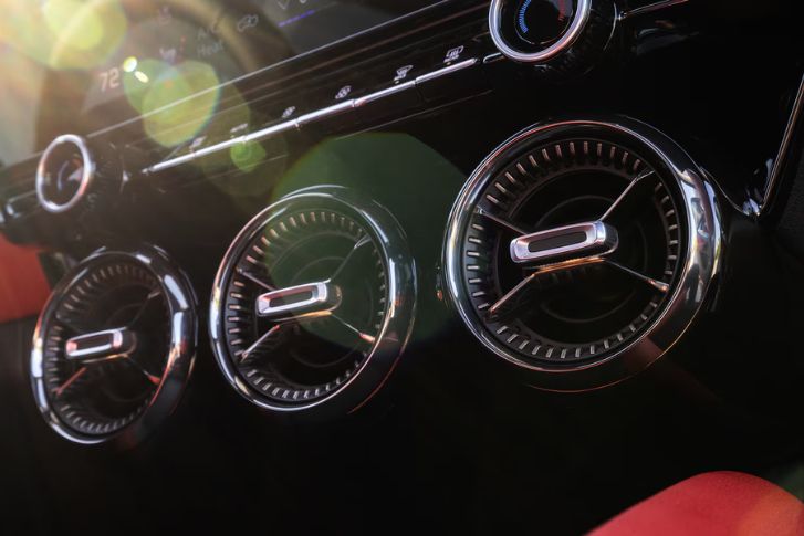 Main interior view of the car