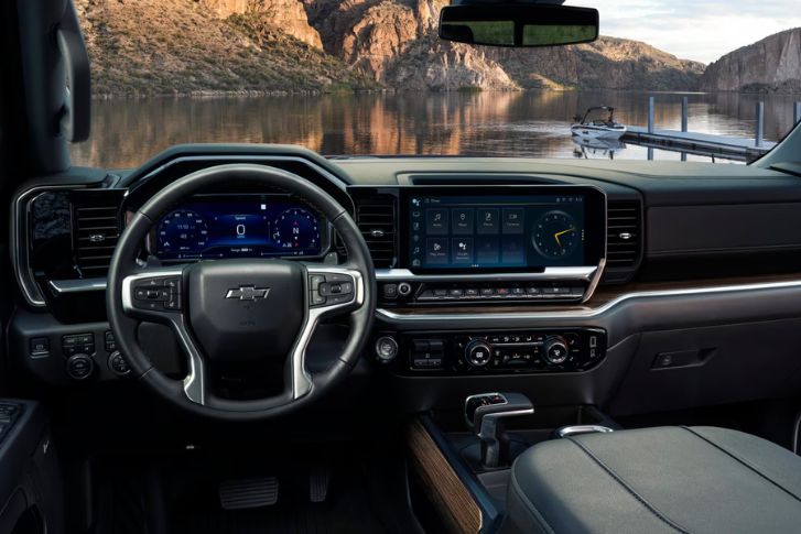 Main interior view of the car
