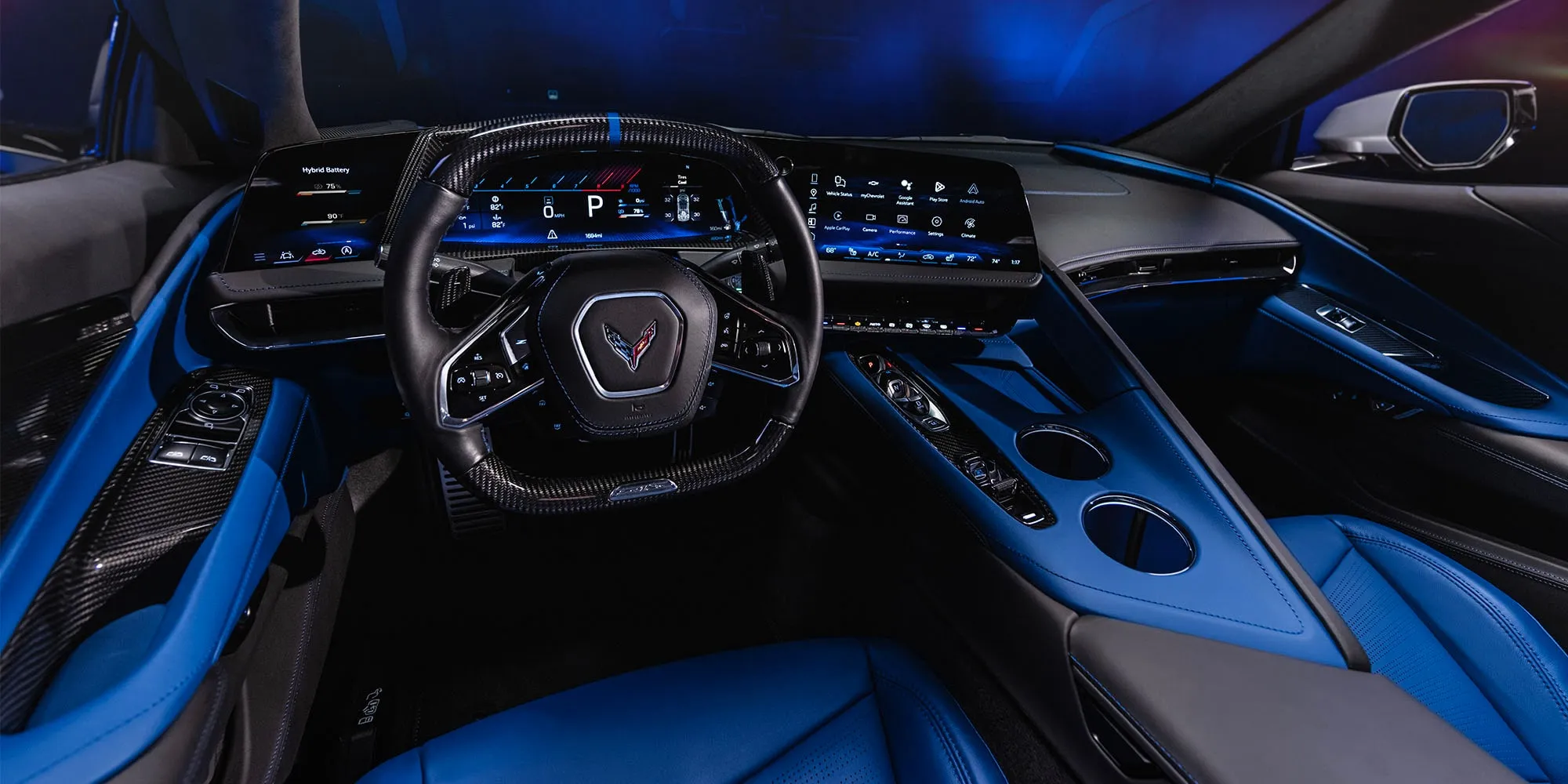 Main interior view of the car