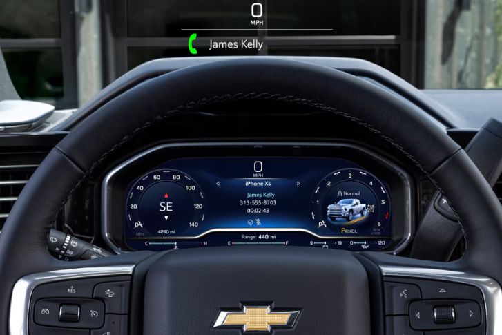 Main interior view of the car