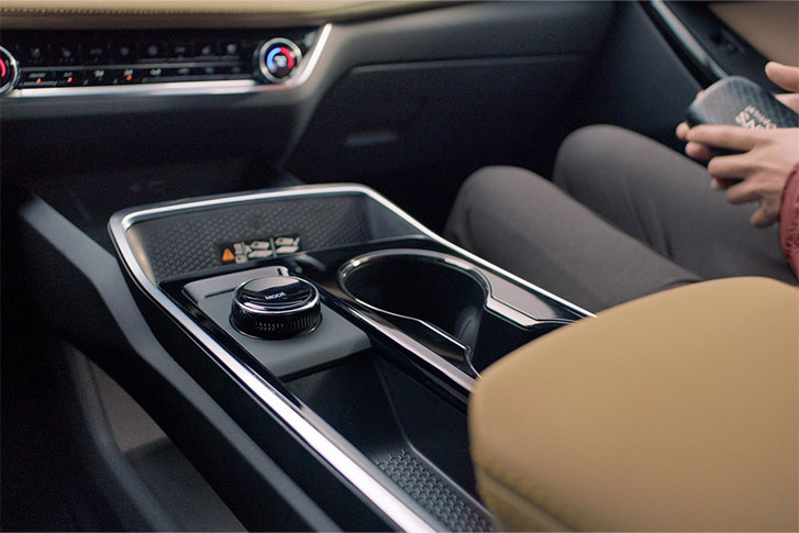 Main interior view of the car