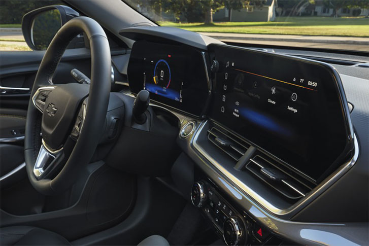 Main interior view of the car