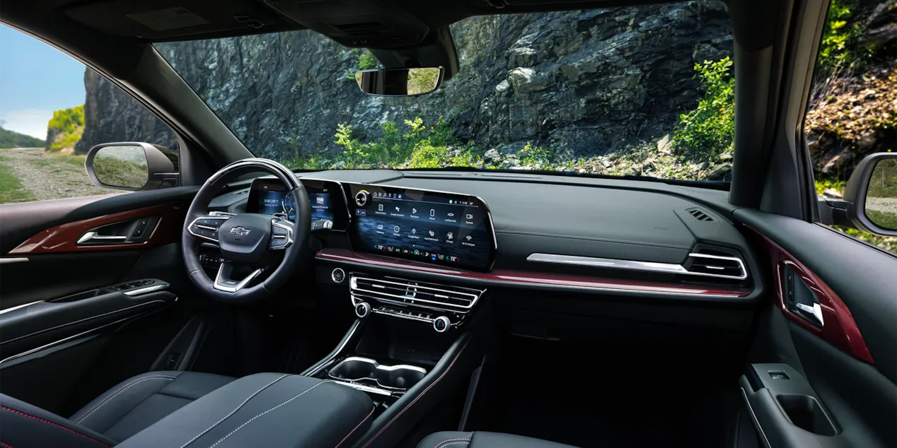 Main interior view of the car