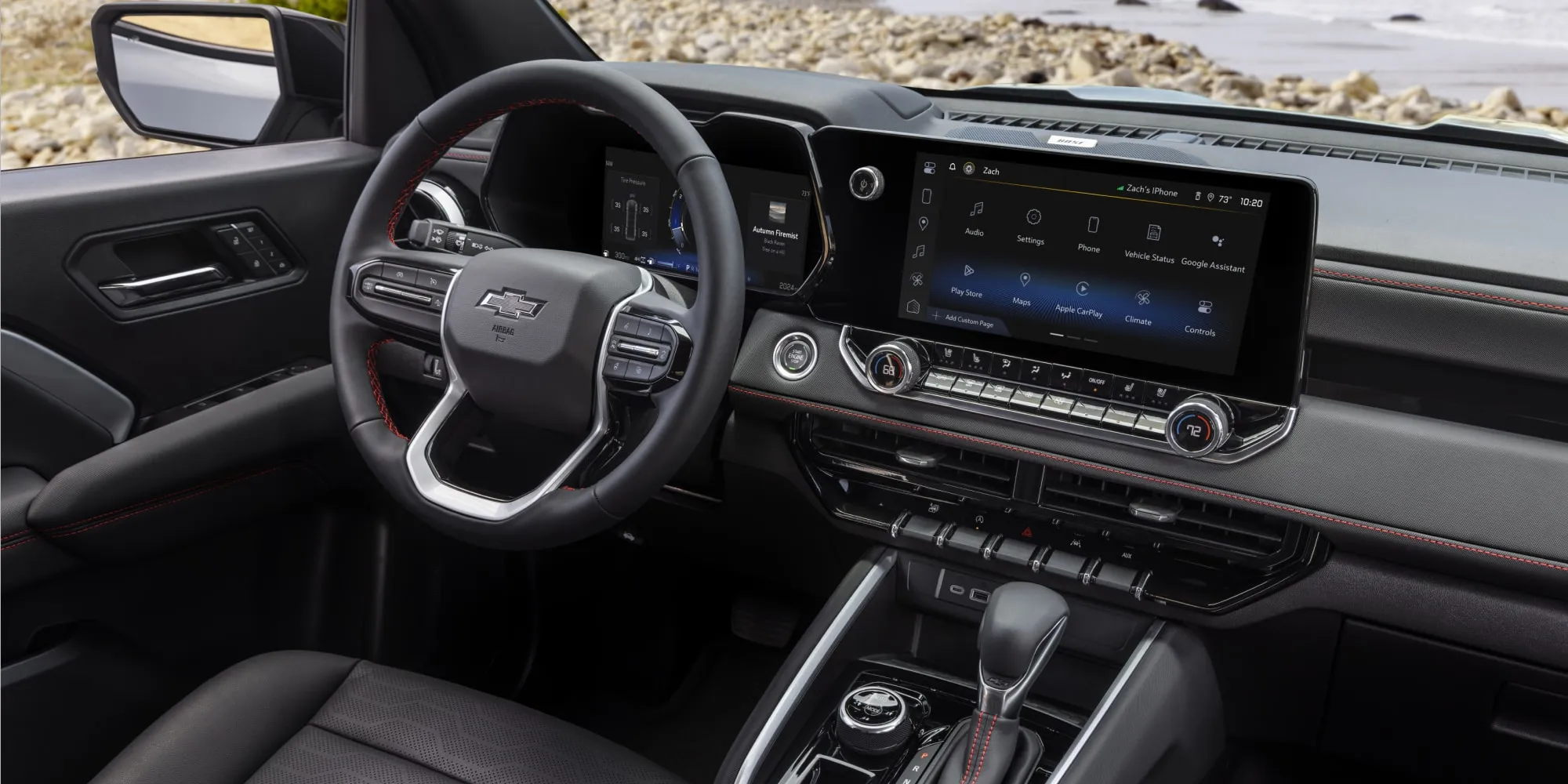 Main interior view of the car