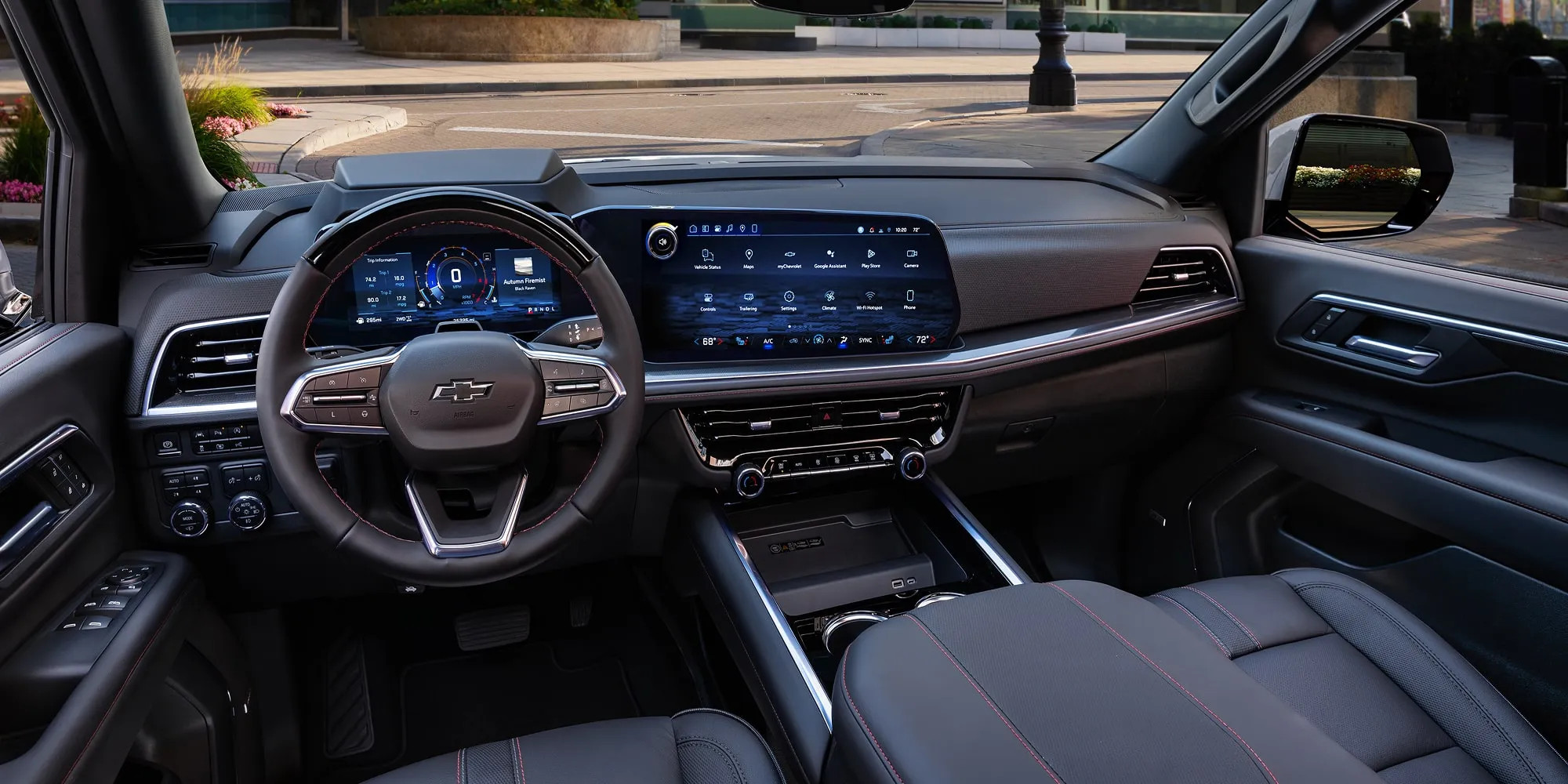 Main interior view of the car
