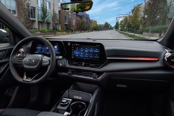 Main interior view of the car