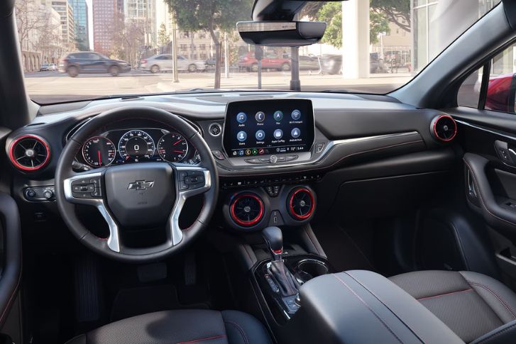 Main interior view of the car
