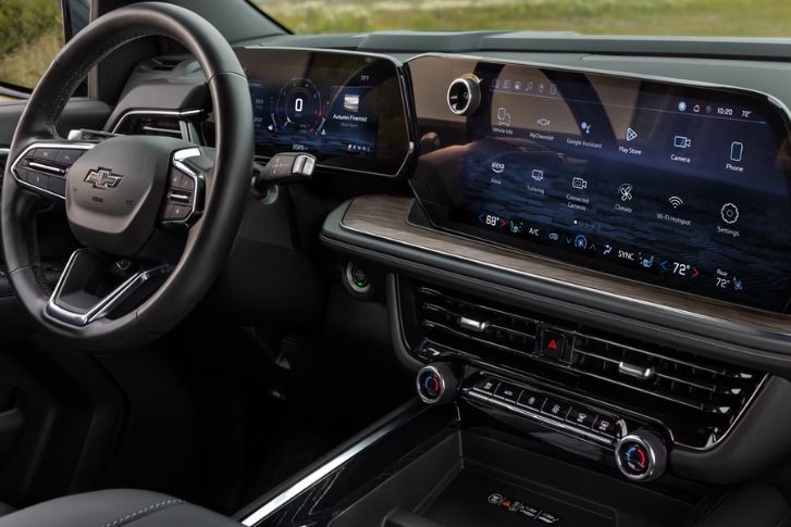 Main interior view of the car