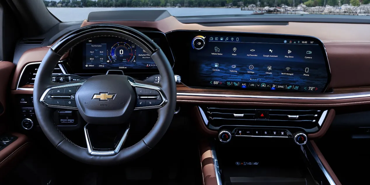 Main interior view of the car