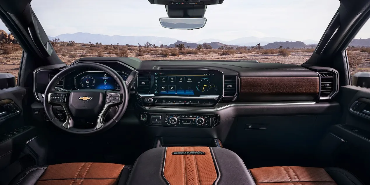 Main interior view of the car
